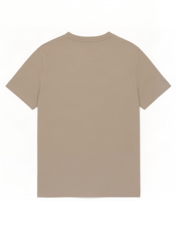Camiseta masculina Crew Clothing Top grande algodão cinza