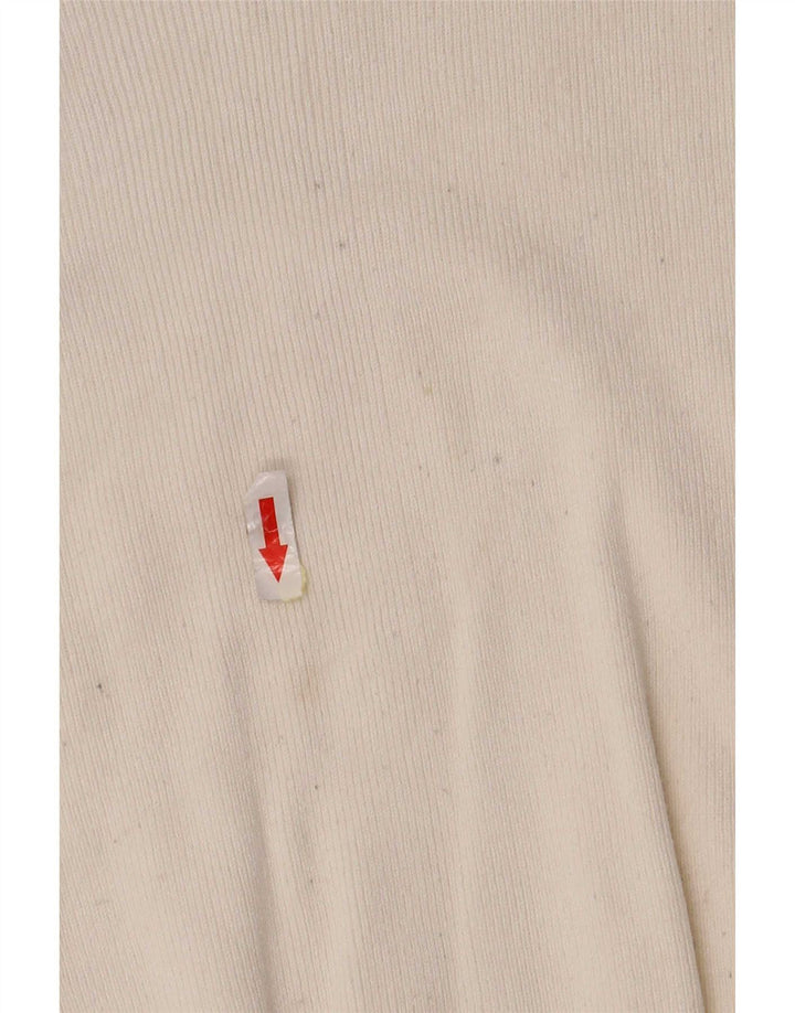 Blusa feminina sem mangas Marks & Spencer Reino Unido 14 médio off white viscose