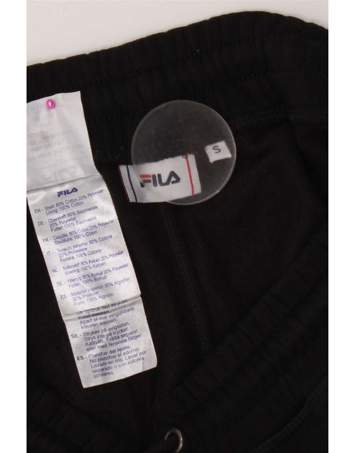 Calça de treino masculina Fila Graphic Joggers pequeno algodão preto