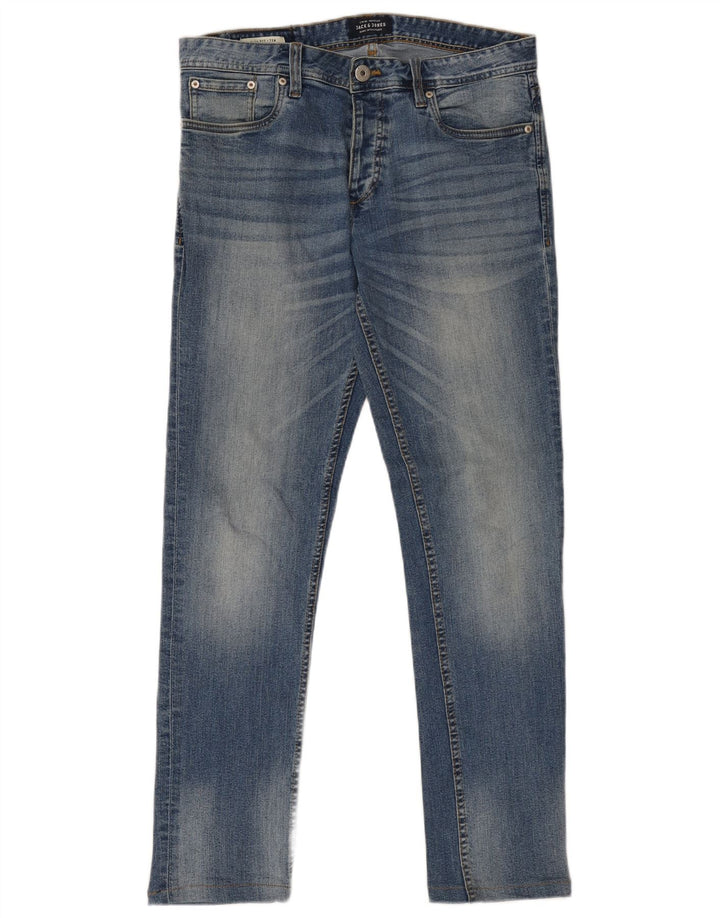 JACK & JONES Masculino Tim Slim Jeans W31 L31 Azul Algodão