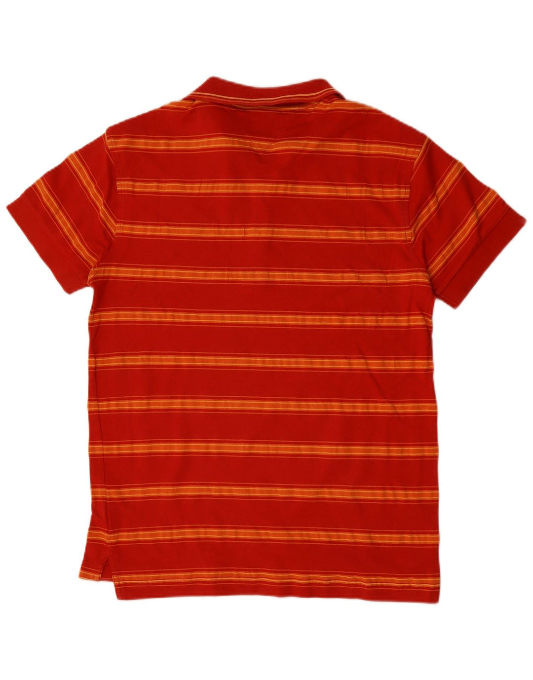 Camisa polo masculina TOMMY HILFIGER grande algodão listrado vermelho