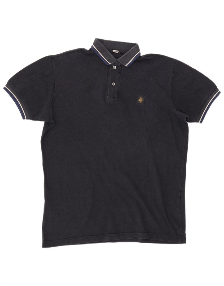Camisa pólo masculina REFRIGIWEAR grande azul marinho