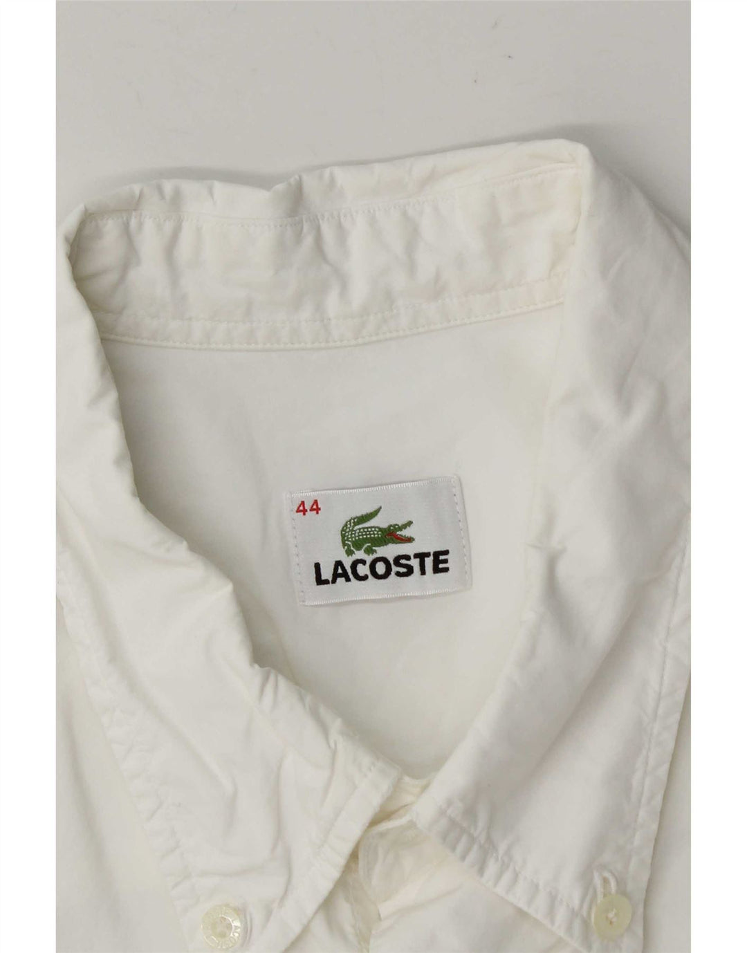 Lacoste camisa masculina de manga curta tamanho 44 XL branco