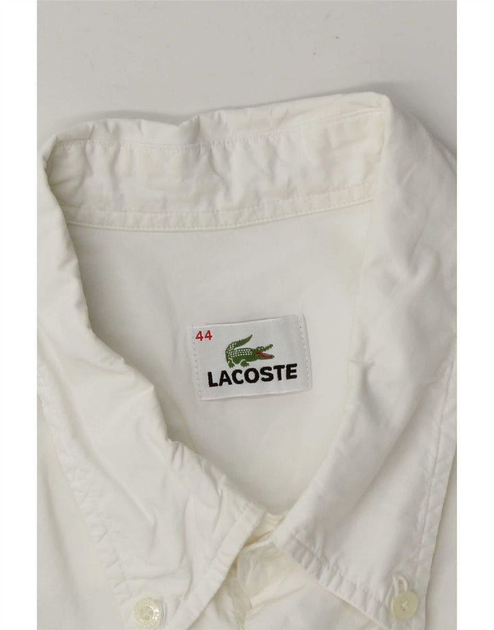 Lacoste camisa masculina de manga curta tamanho 44 XL branco