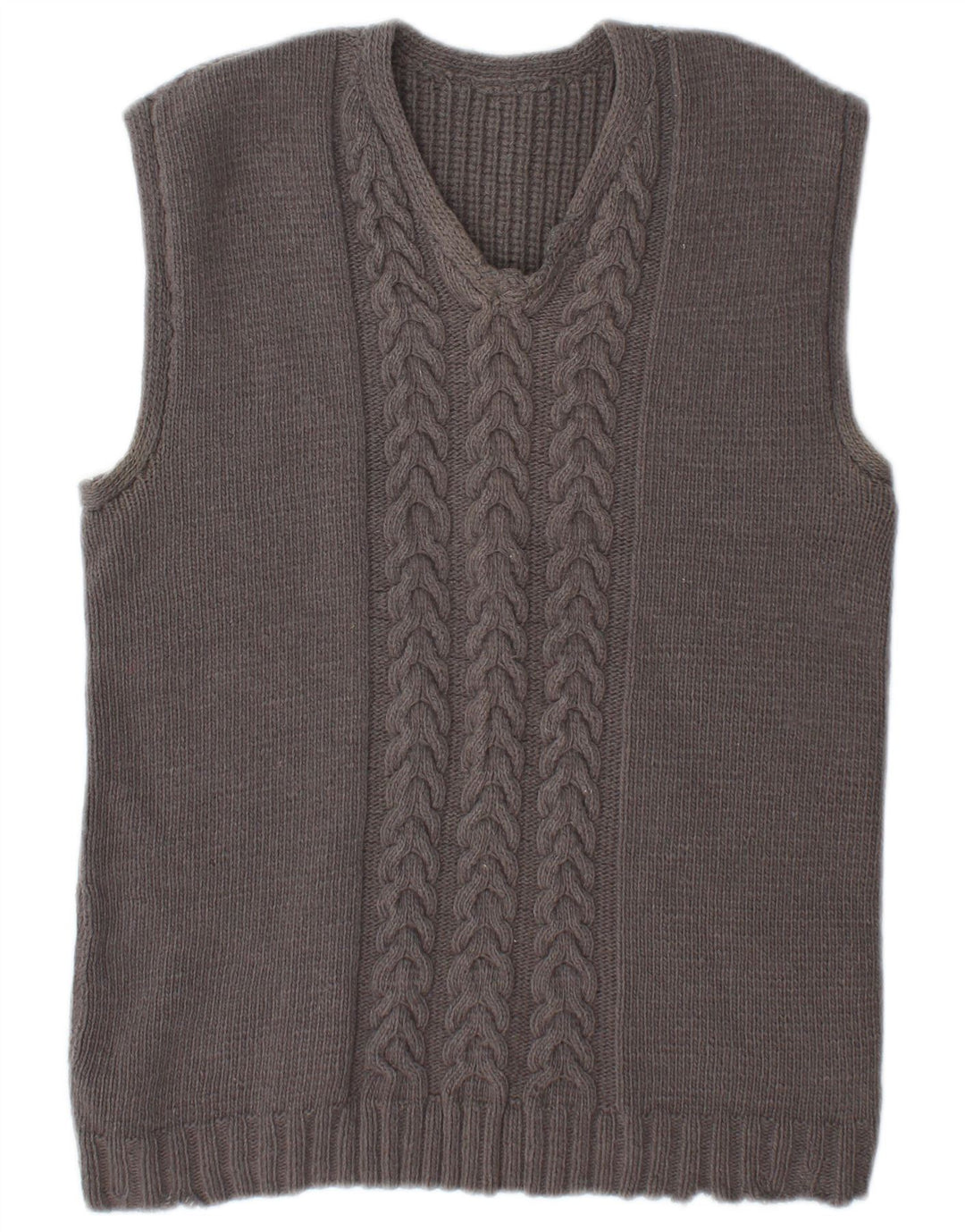 Top feminino colete vintage UK 14 cinza médio