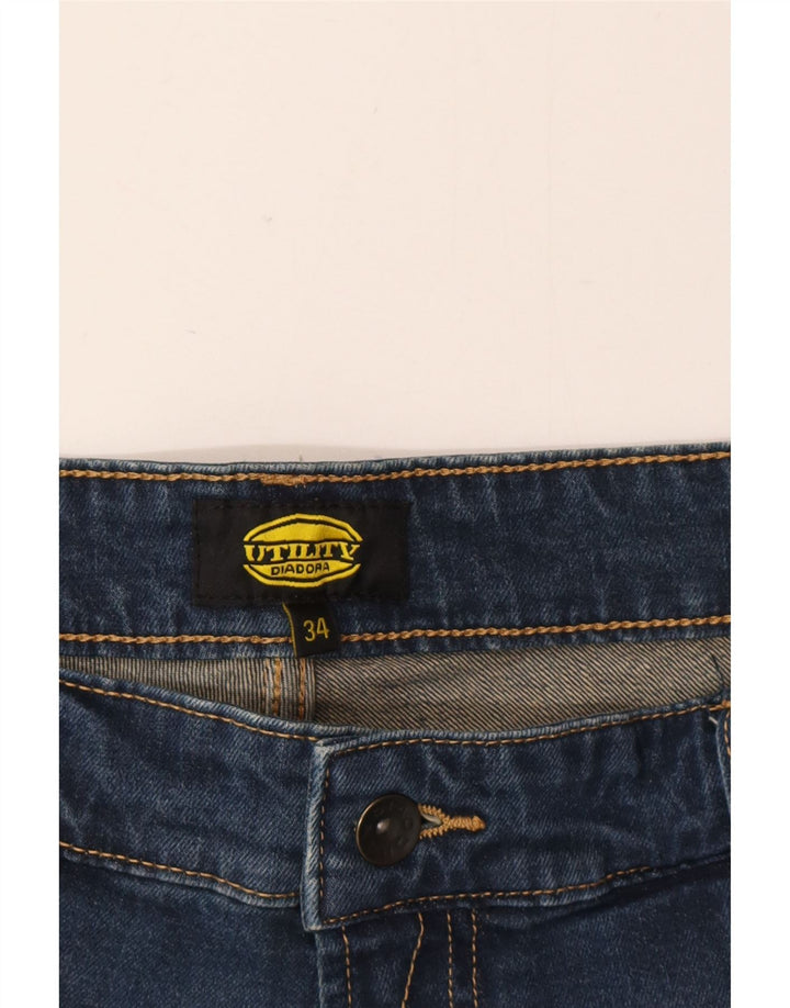 Diadora Mens Straight Jeans W34 L30 Azul