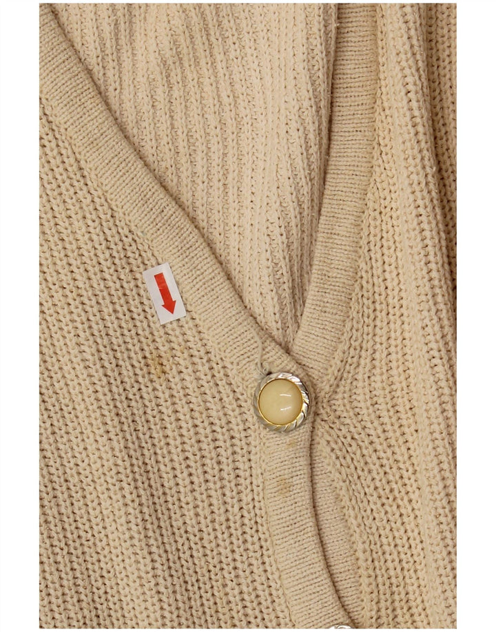 Suéter cardigã feminino VINTAGE oversized EU 46/48 XL off white