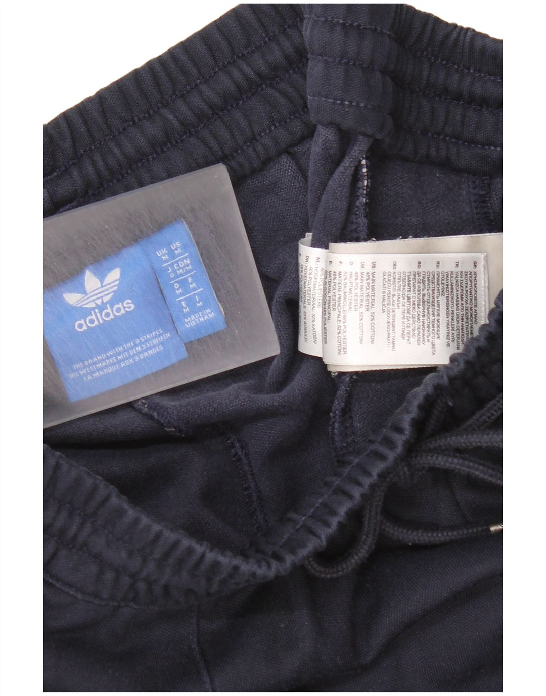 Calça de treino feminina Adidas UK 14 médio azul marinho algodão