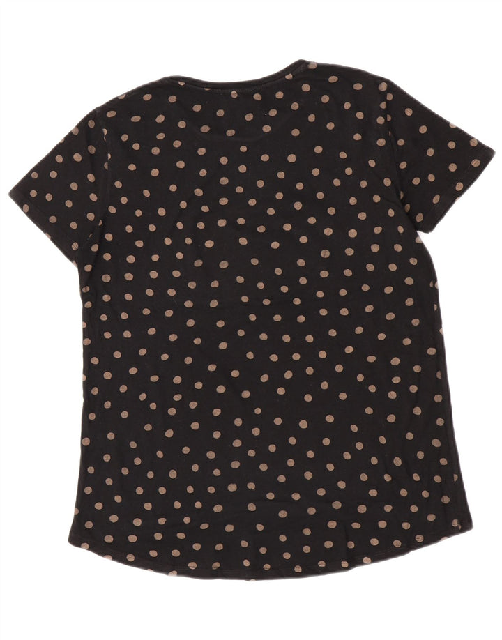 Camiseta feminina Zara Top UK 10 pequenas bolinhas pretas