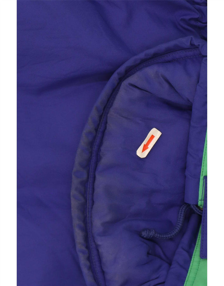Jaqueta de esqui masculina com capuz Sergio Tacchini IT 54 2XL azul Colourblock poliamida