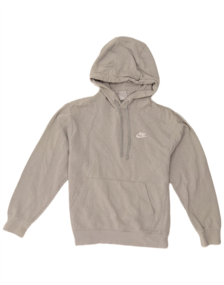 Nike Mens Hoodie Jumper Pequeno Algodão Cinza