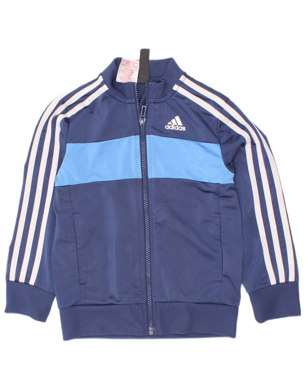 Jaqueta Adidas Meninos Treino Top 5-6 Anos Azul Marinho Colorblock Poliéster