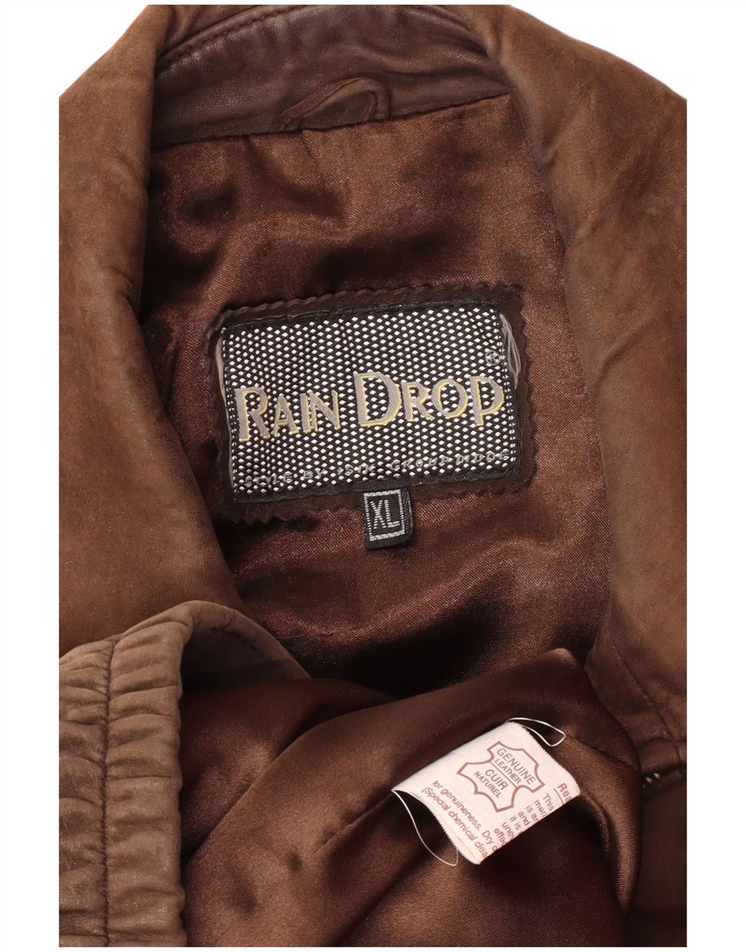 Jaqueta de couro masculina vintage UK 42 XL couro marrom