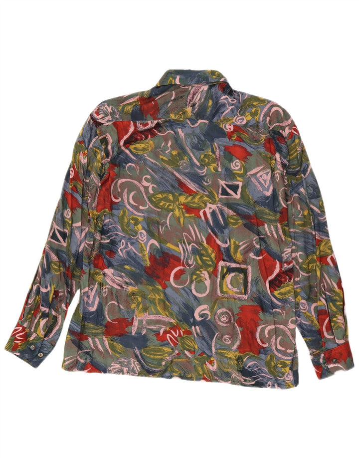 Camisa masculina com estampa abstrata Camargue tamanho 37/38 pequena viscose multicolorida