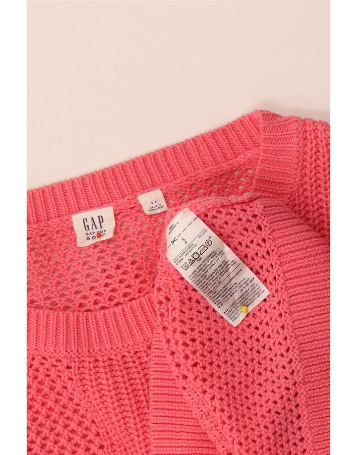Suéter feminino Gap de grandes dimensões com gola canoa grande Reino Unido 10 pequeno rosa