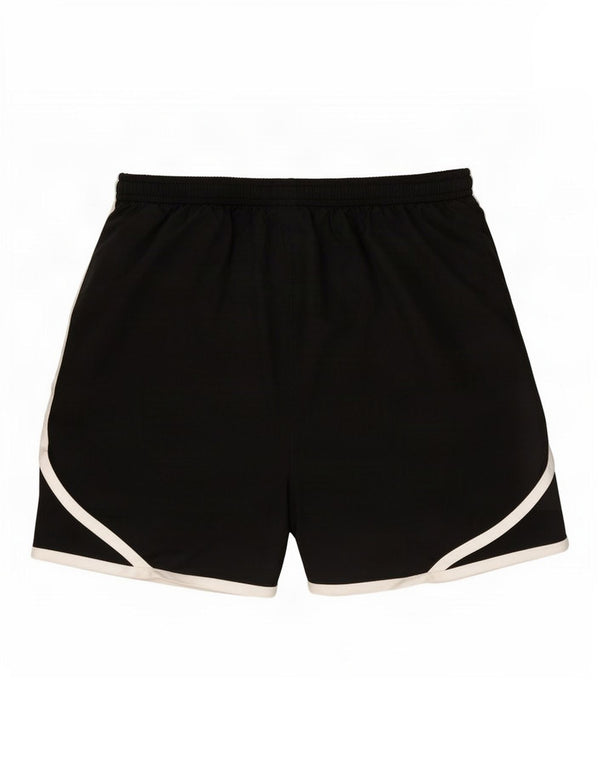 Shorts esportivos femininos Nike Dri Fit UK 12 poliéster preto médio