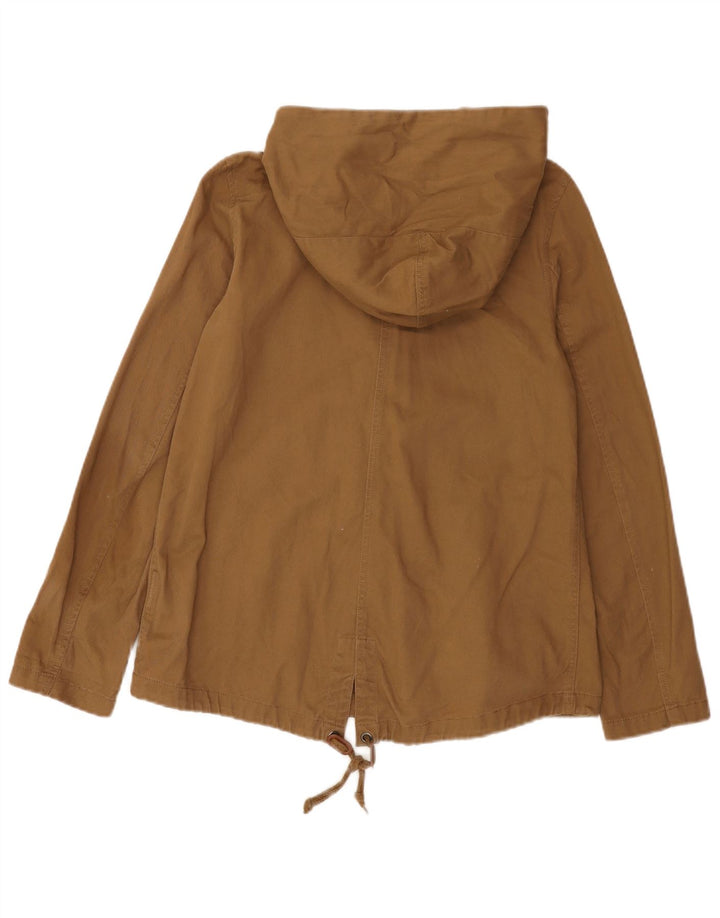Jaqueta bomber feminina com capuz e capuz Roxy UK 6 XS marrom algodão