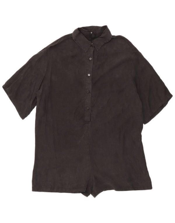 Zara Womens Playsuit Oversized UK 10 Pequeno Preto