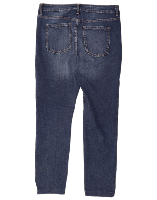 Marks & Spencer Feminino The Lily Slim Jeans Reino Unido 14 Grande W32 L26 Azul Algodão