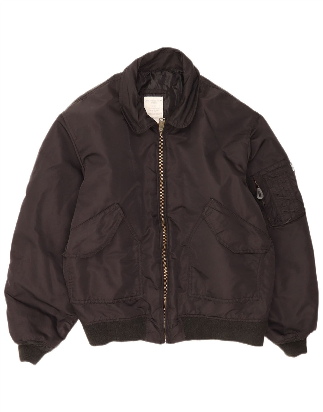 Jaqueta vintage masculina de aviador para voo em tempo frio Reino Unido 40 grande nylon preto
