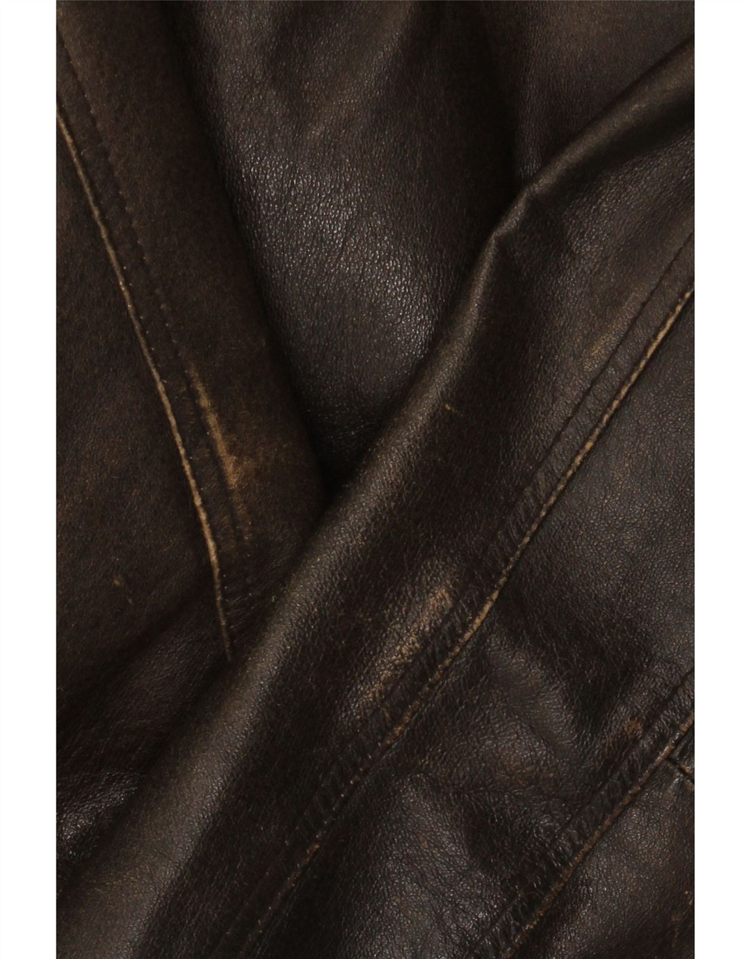 Jaqueta de couro masculina Route 66 UK 40 grande couro marrom