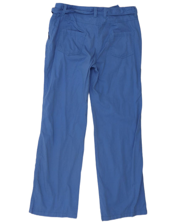 Calça cargo feminina reta Marks & Spencer Reino Unido 14 grande W36 L33 azul