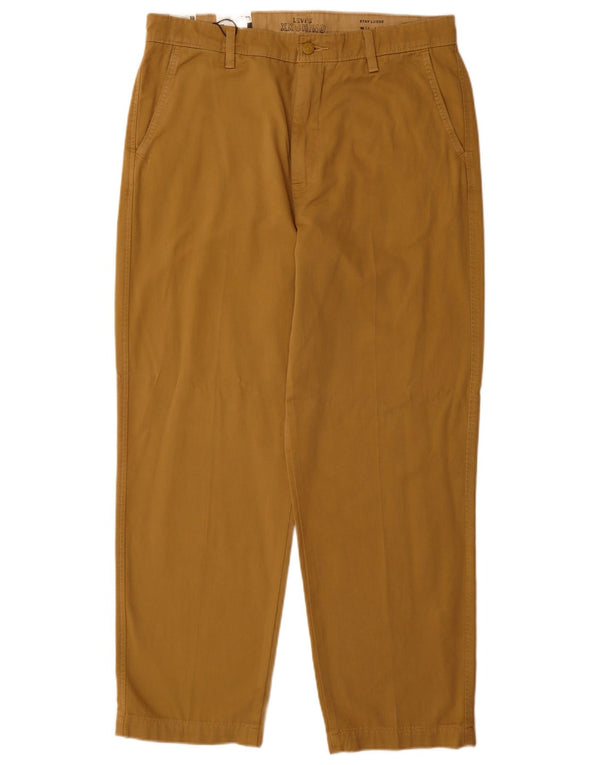 Calça cargo masculina cônica Levi's W34 L32 algodão bege