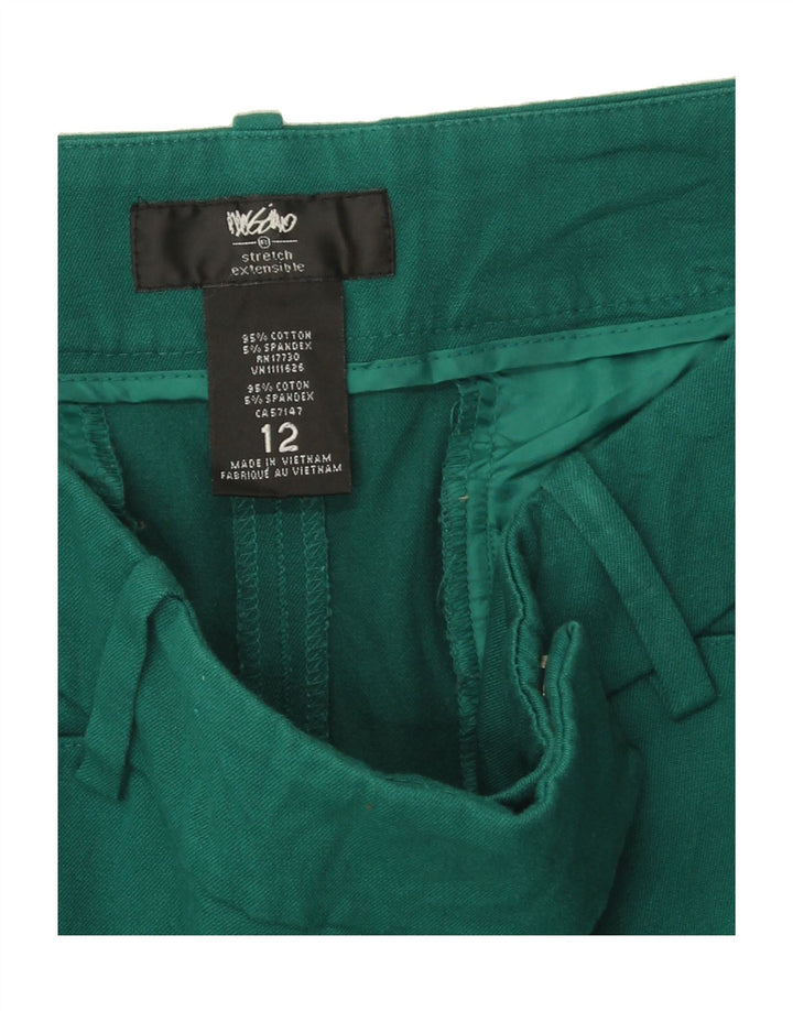 MOSSIMO Womens Slim Casual Trousers US 12 Large W34 L25 Green Cotton Vintage Mossimo and Second-Hand Mossimo from Messina Hembry 