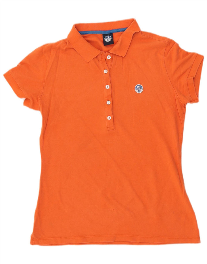 Polo feminino NORTH SAILS UK 12 médio laranja