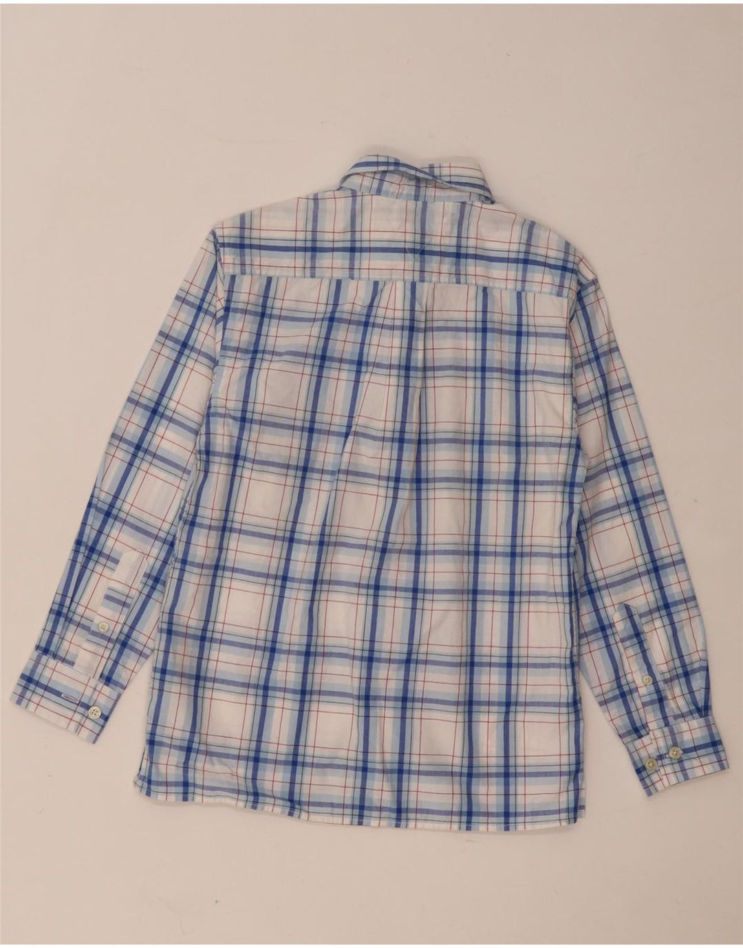 Camisa masculina Tommy Hilfiger 7-8 anos XS azul xadrez algodão