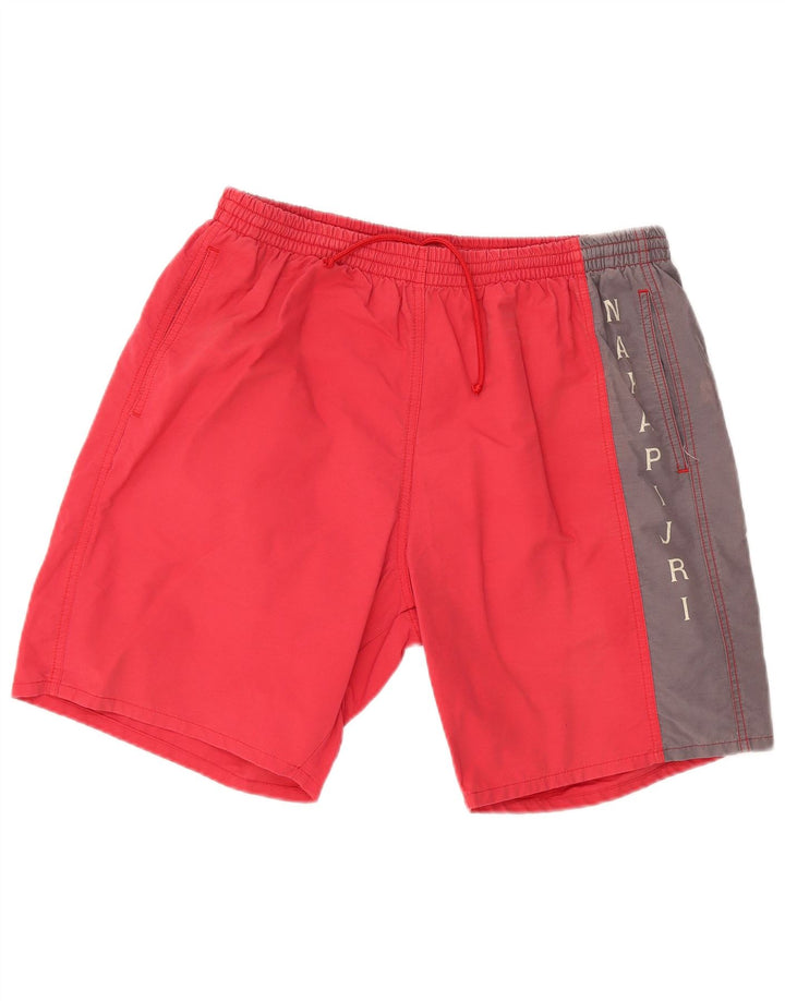 Shorts esportivos gráficos masculinos NAPAPIJRI 2XL algodão colorblock vermelho