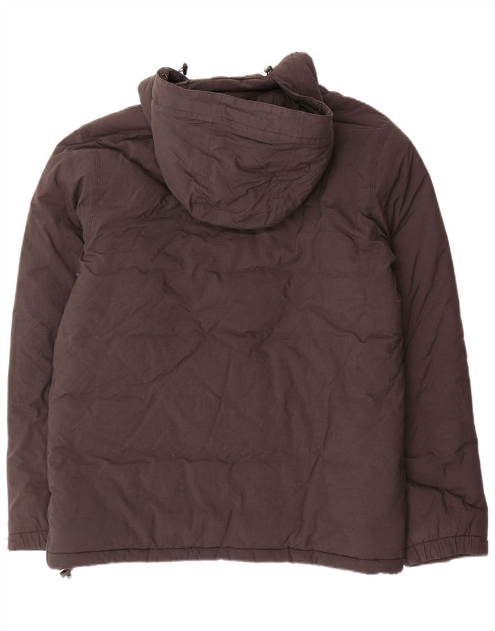 Jaqueta Vans Masculina com Capuz Acolchoado UK 40 Grande Cinza Nylon