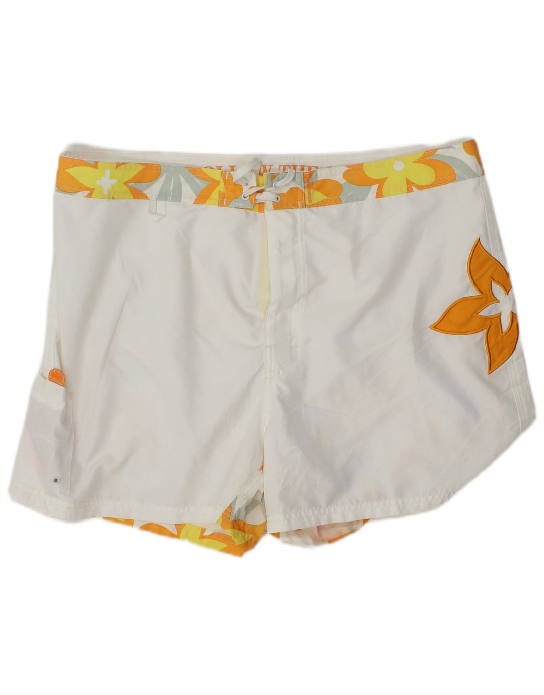 Sundek Mens Graphic Swimwear XL Poliéster Floral Branco