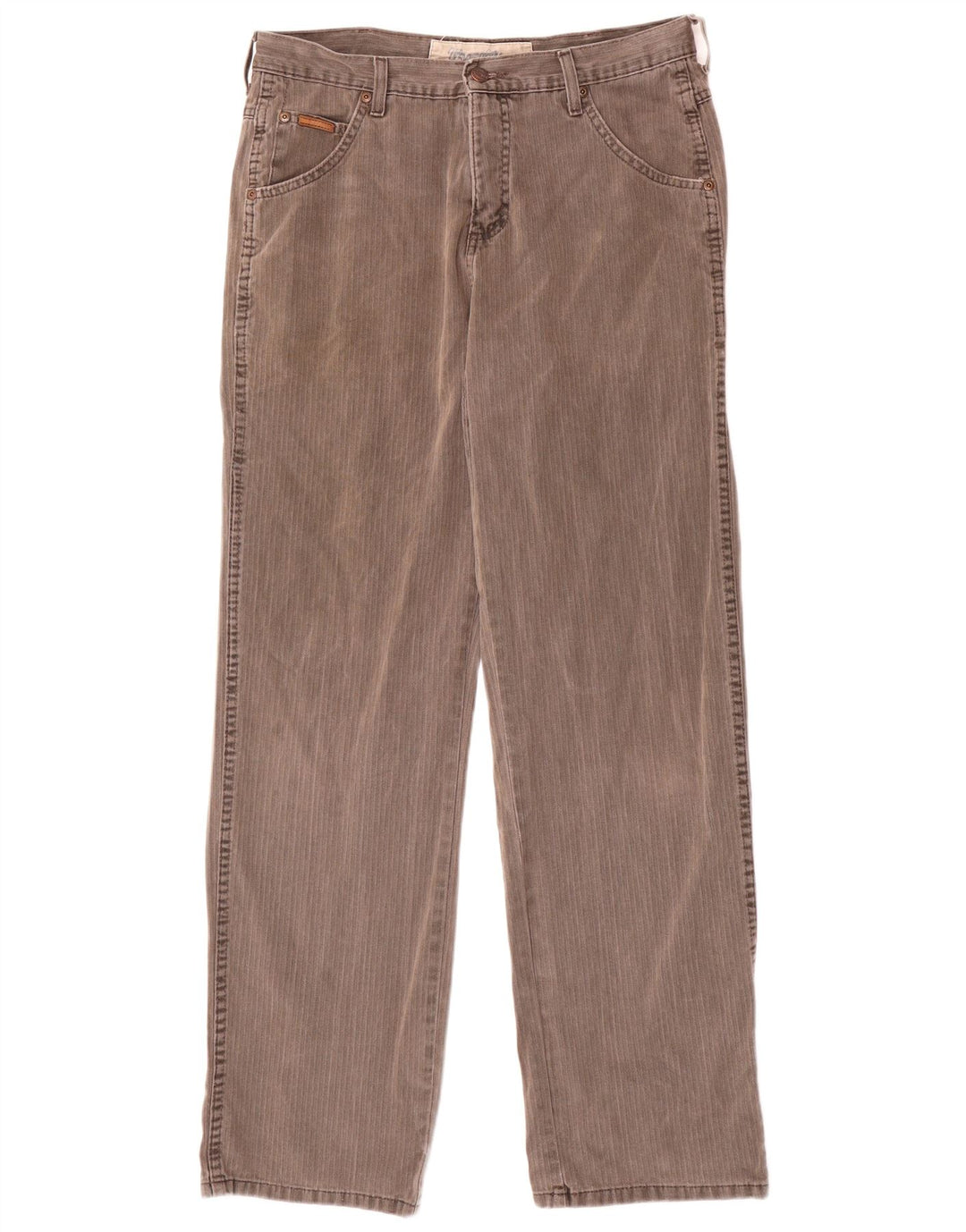 Calça casual reta masculina WRANGLER Benton W32 L32 algodão cinza