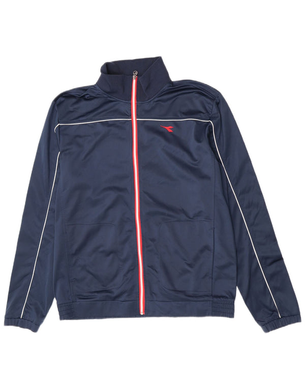 Diadora Mens Treino Top Jacket 2XL Poliéster Azul Marinho