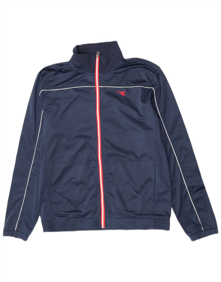 Diadora Mens Treino Top Jacket 2XL Poliéster Azul Marinho