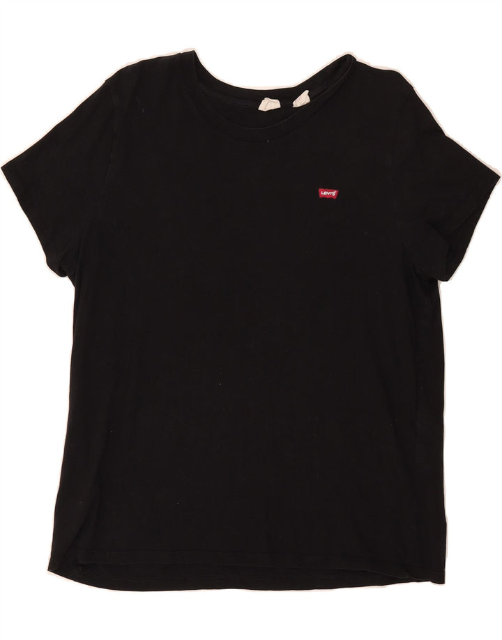 LEVI'S Womens T-Shirt Top UK 18 XL Black Cotton Vintage Levi's and Second-Hand Levi's from Messina Hembry 