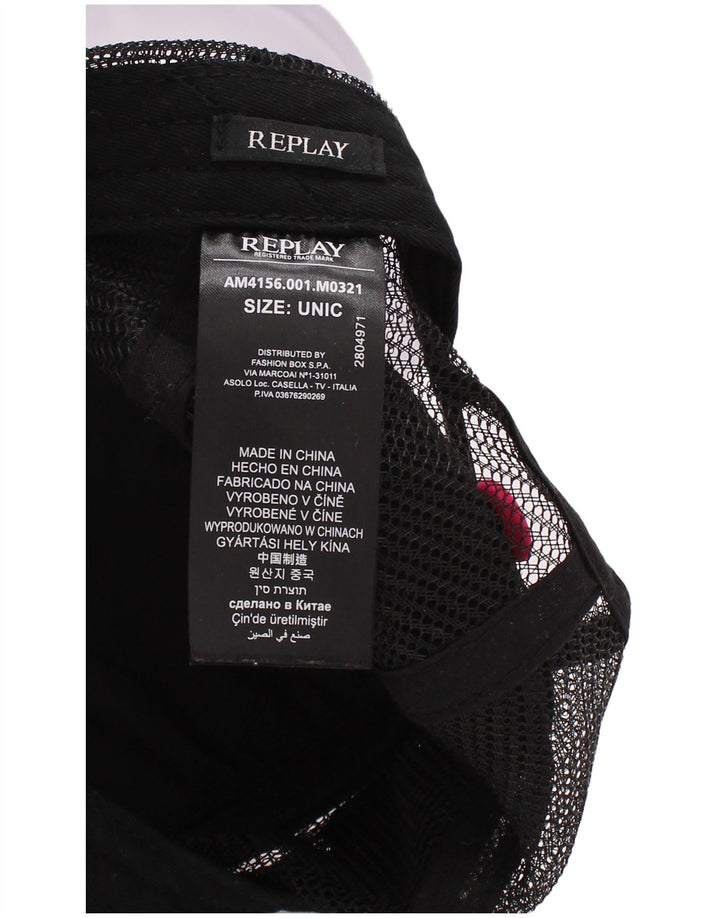 Boné feminino Replay Graphic Trucker tamanho único rosa colorblock poliéster