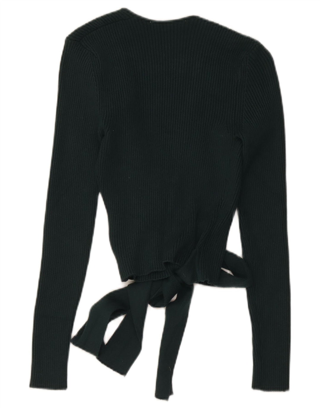 Zara Womens Wrap Cardigan Top Reino Unido 14 Grande Viscose Verde