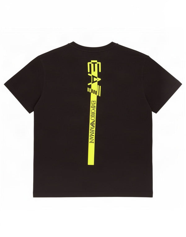 Camiseta masculina Emporio Armani gráfica grande algodão preto