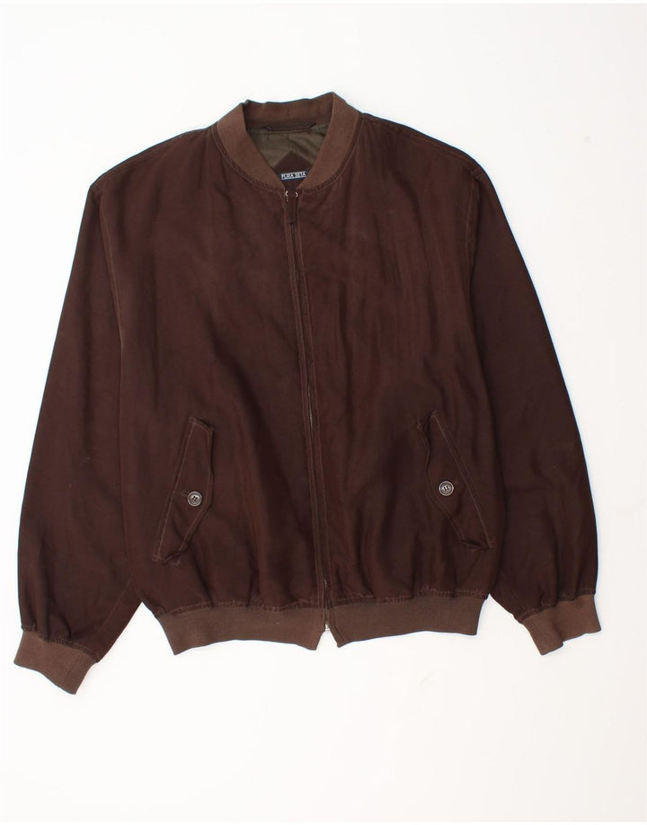 Jaqueta Bomber Masculina Faciba IT 52 XL Marrom Seda
