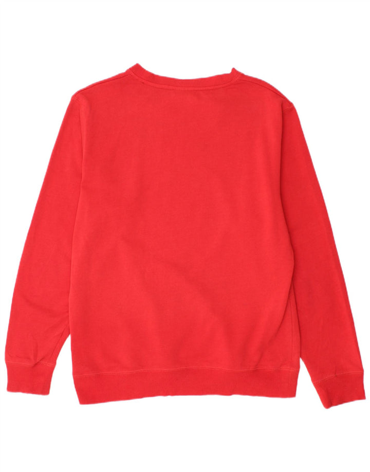 Champion masculino gráfico moletom jumper médio poliéster vermelho