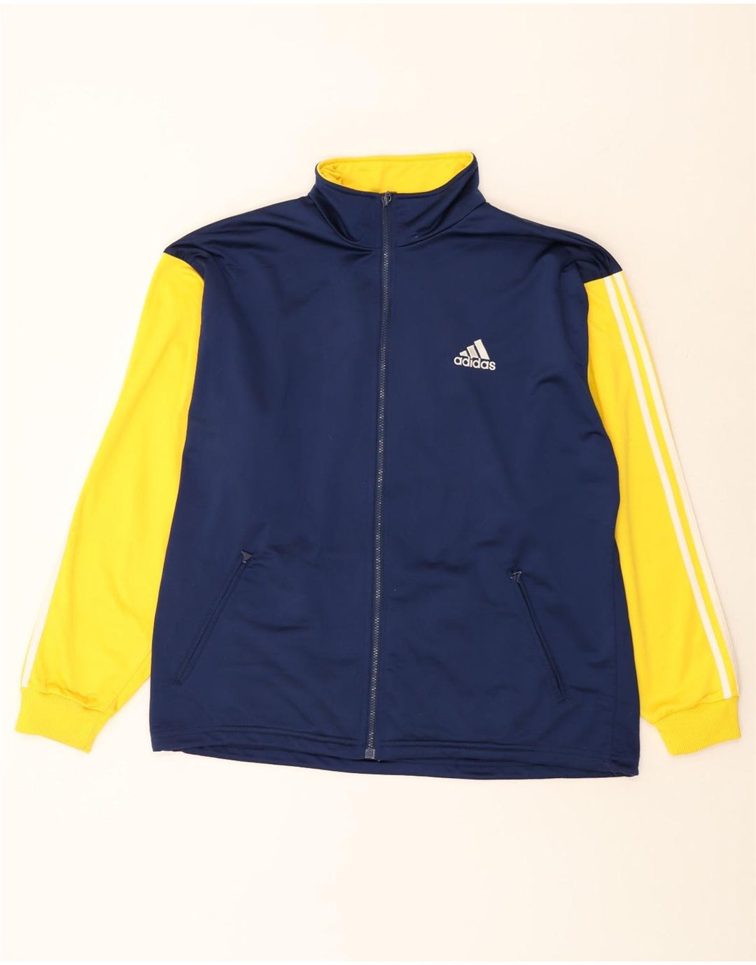 Adidas Mens Tracksuit Top Jacket UK 44/46 Grande Azul Marinho Colorblock