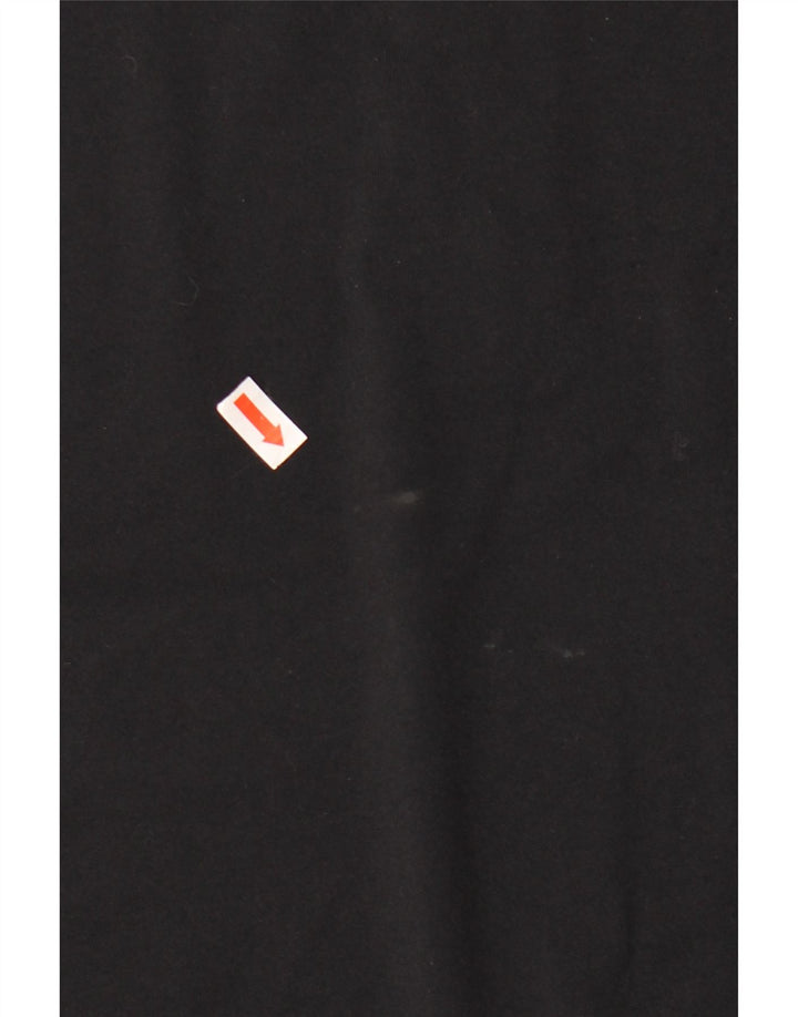 CALVIN KLEIN Mens Golf Graphic Zip Neck Pulôver Treino Top Grande Preto