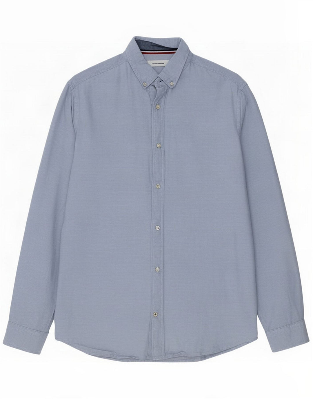 Camisa masculina Jack & Jones algodão manchado azul médio