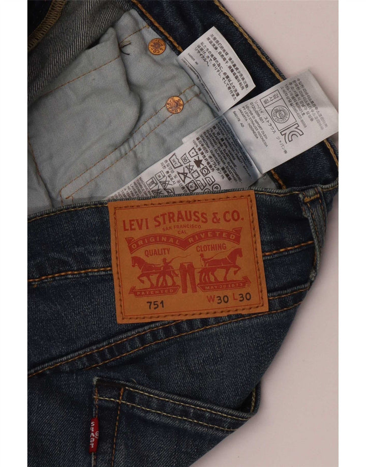 Levi's Masculino 751 Straight Jeans W30 L30 Azul Algodão