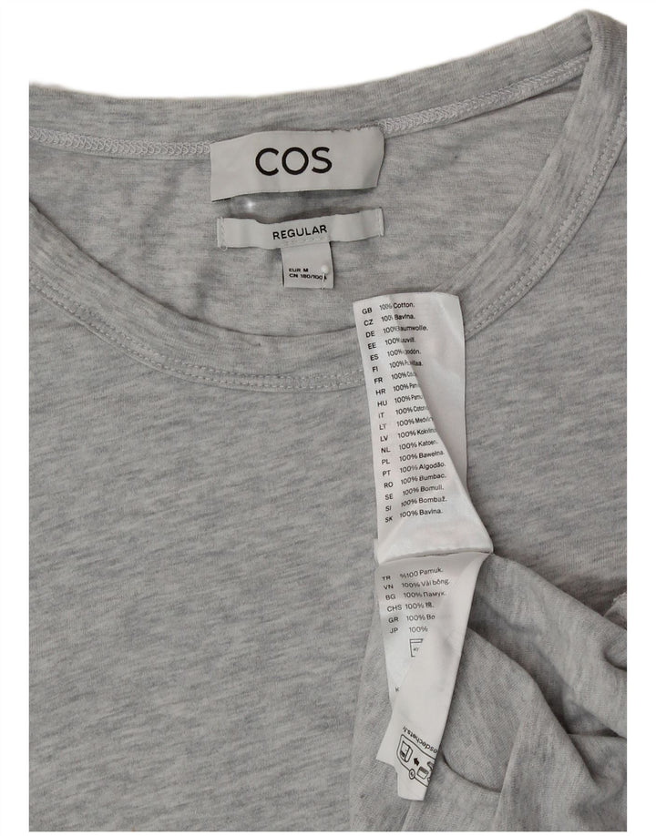 Camiseta masculina regular COS algodão cinza médio