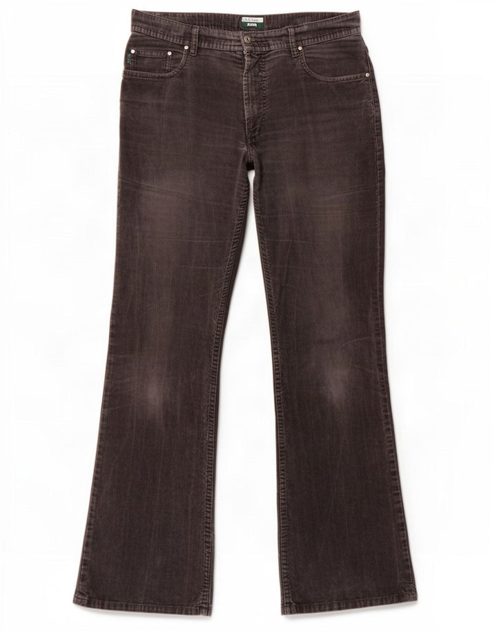 Calça masculina Paul Smith Bootcut veludo cotelê W32 L31 algodão cinza