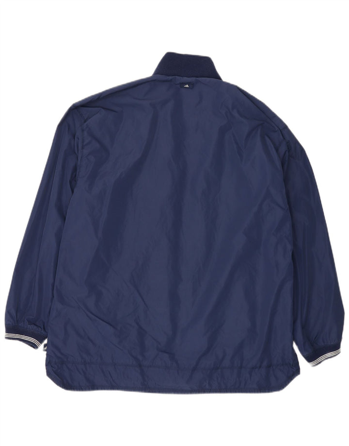 Jaqueta corta-vento oversized Adidas feminina Reino Unido 14 médio azul marinho poliamida