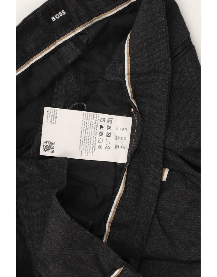 Calça Chino Slim Masculina Hugo Boss W32 L32 Cinza Poliéster